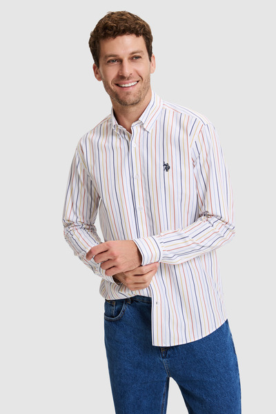 U.S. Polo Assn. Men's Yellow Long Sleeve Shirt 50324651-Vr044