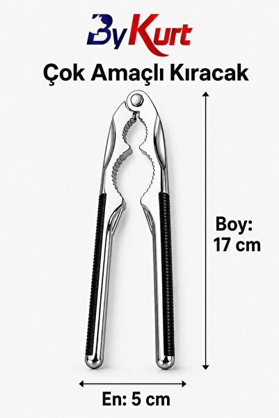ByKurt Ceviz Fındık Kıracağı Çok Amaçlı Badem Antep Fıstığı Karides Kıracağı Paslanmaz Çelik