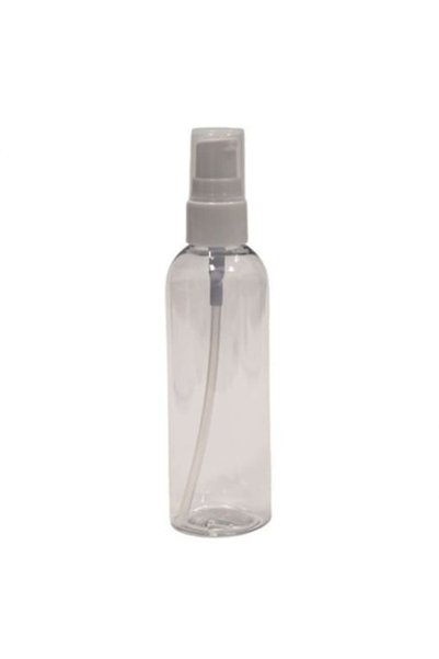OEM Cosmetic container transparent bottle for light lotions, white pump, 100ml
