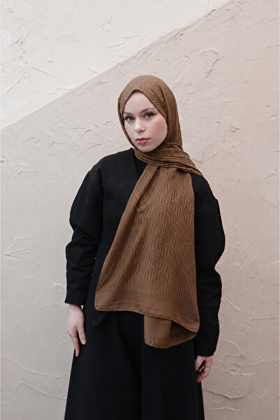 efdal şal eşarp Line Pattern Jacquard Shawl