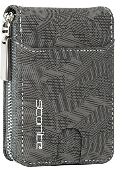 GENERAL Storright Unisex Pu Leather Wallet in Grey Camouflage Design, Lightwe...