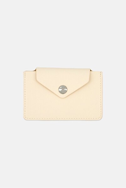 Bizou Women 3 Compartment Card Holder, Beige