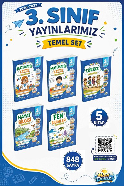 Mavi Deniz Yayınları MAVİ DENİZ YAYINCILIK 3. SINIF TEMEL SET 2026-2027 (5 Kİ...