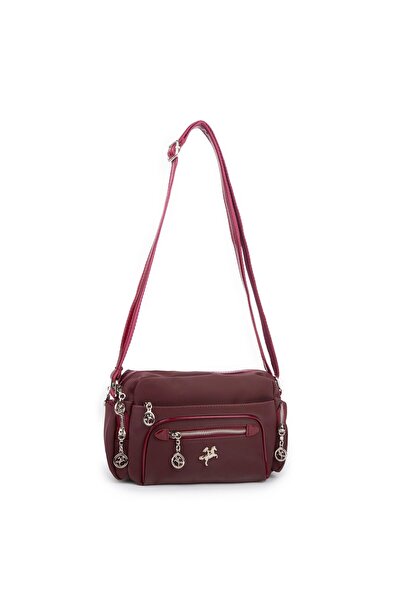 Nas Bag Women's Multi-Compartment Daily Crossbody Bag Claret Red Buzzy