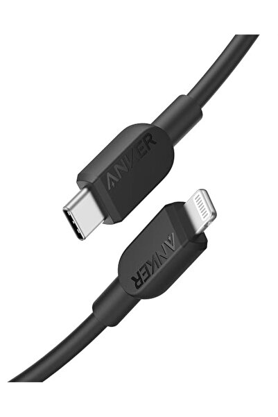 Anker Stuy كابل أنكر 310 من USB-C إلى لايتنينج (أسود، 3 أقدام)، معتمد من MFi،...