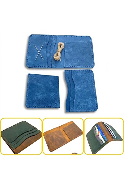 ipekbazaar DIY Koza Leather Wallet Making Set, DIY Handmade Horizontal Men's ...