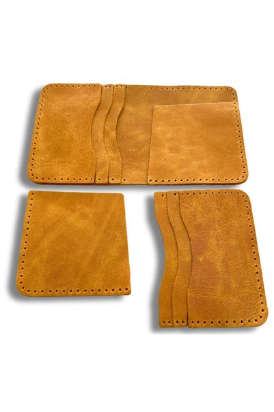 ipekbazaar Set de confecționare portofel din piele Diy Koza, Kit DIY pentru portofel orizontal pentru bărbați, realizat manual, cu suport pentru carduri