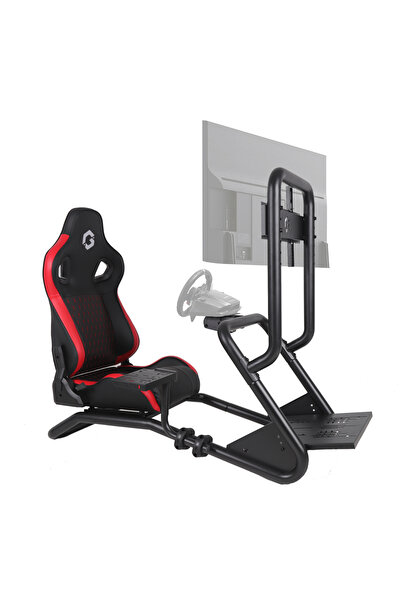 GAMEON GOMPRX-6013 Master Pro X Yarış Oyun Simülörü Kokpiti - Kırmızı/Siyah