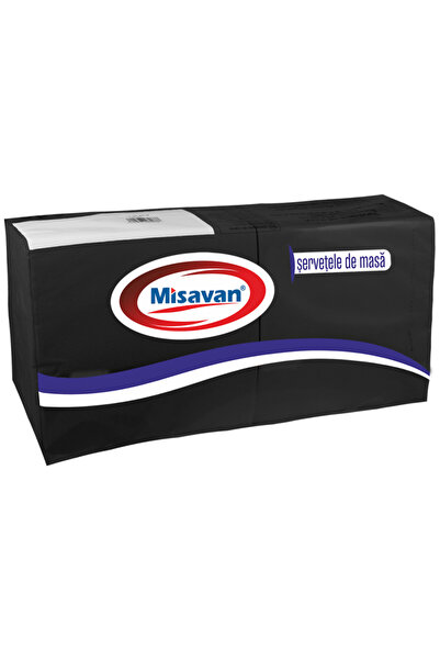 Misavan Servetele masa laminate 33*33cm, 2 straturi, 120 buc/ set NEGRU
