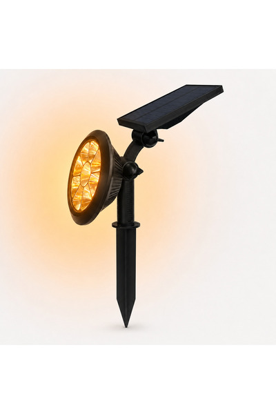 Mila Amber 18W Solar Bahçe Aydınlatması – IP65 Kazıklı Güneş Enerjili Spot