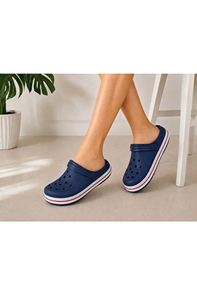 ZÜMHA Navy Blue Unisex Cross Perforated Slippers Lightweight and Comfortable ...