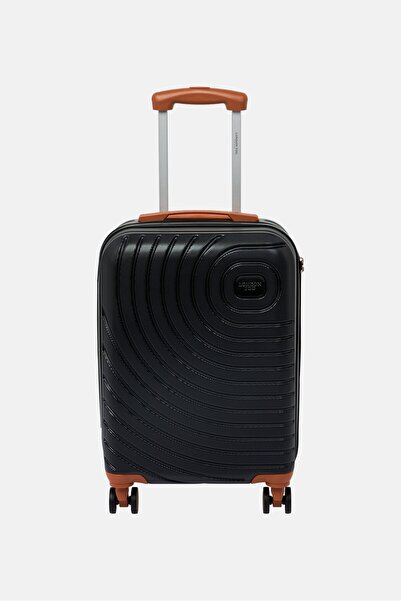 London Fog 21 Inch Hardshell Cabin Spinner Luggage, Black