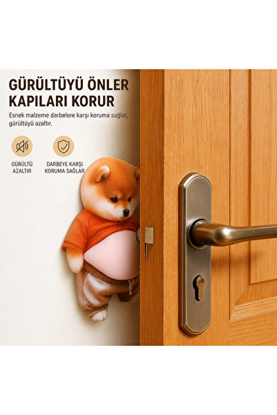 Kapı Stoperi Duvar Koruyucu - Yumuşak Karınlı Sevimli Kapı Tutucu Duvar Darbe Önleyici Kapı Tamponu