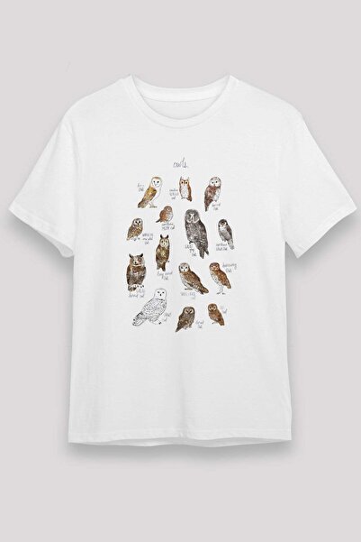 Darkhane Owl White Unisex T-Shirt T-Shirt