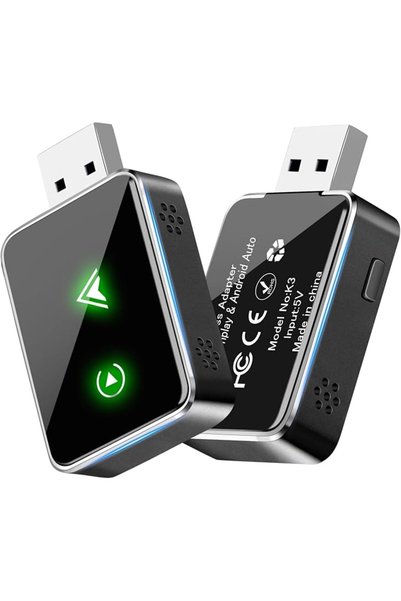 KASTWAVE محول لاسلكي متوافق مع CarPlay وAndroid Auto 2 في 1، محول لاسلكي مصغر...