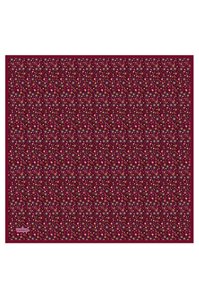Cacharel Bordo 90X90 İpek Twill Eşarp