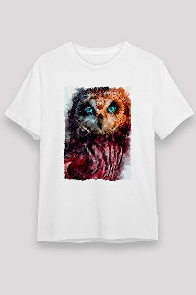 Darkhane Owl White Unisex T-Shirt T-Shirt