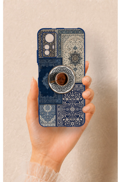 Vip Case Redmi Note 12S Uyumlu Türk Kahvesi ve Kilim Desenli Silikon Kılıf