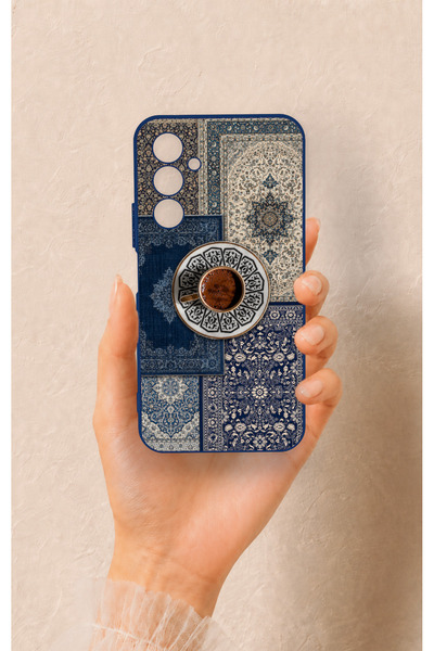 Vip Case Samsung A54 Uyumlu Türk Kahvesi ve Kilim Desenli Silikon Kılıf