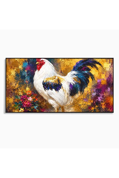 Luxcanva Tablou Canvas Cocos Regal 120x60 cm cu Rama Negru Cocos Arta Animal
