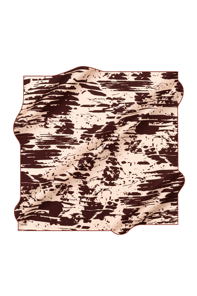 Aker Burgundy 90X90 Silk Twill Scarf