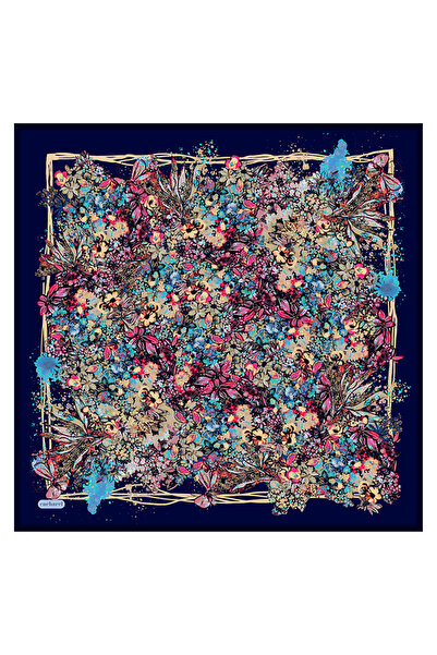 Cacharel Lacivert 90X90 İpek Twill Eşarp