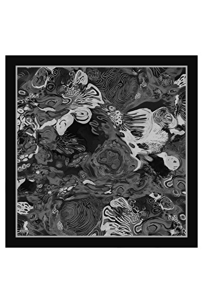 Arancia Gray 90X90 Silk Twill Scarf