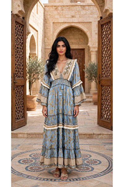 IKKXA Azure Bloom Grace Dress