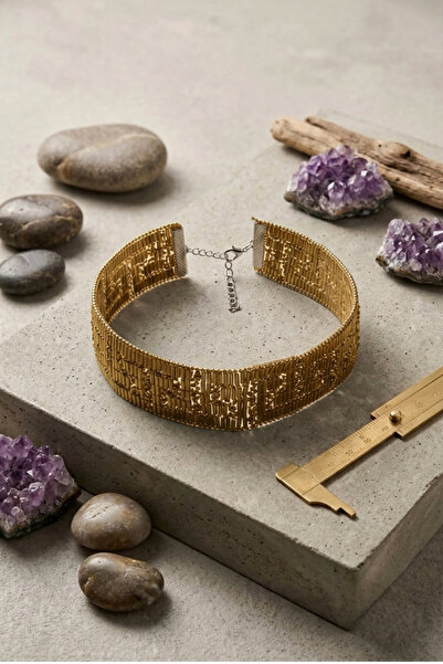 PETEK AKSESUAR New Full Crystal Stone Choker Necklace