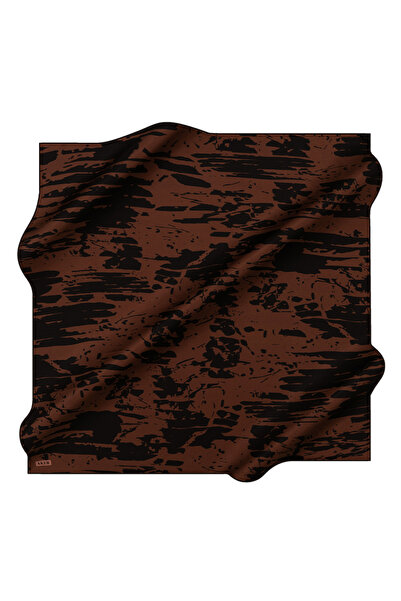 Aker Black 90X90 Silk Crepe Satin Scarf