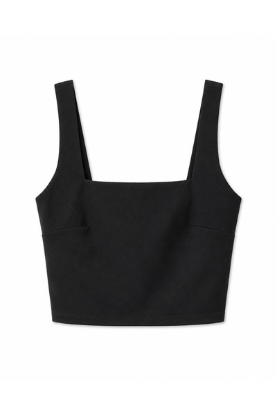 Kare yaka siyah crop