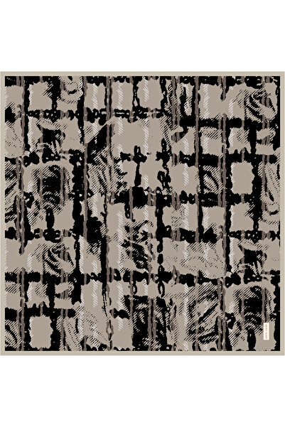 Pierre Cardin Brown 90X90 Silk Crepe Satin Scarf