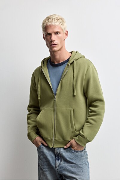 LEFTIES Temel fermuarlı sweatshirt