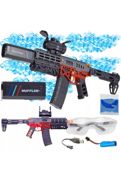 Skleplolki Pușcă/pistol 2în1 automată/manuală bile gel 7-8 mm laser lunetă ac...