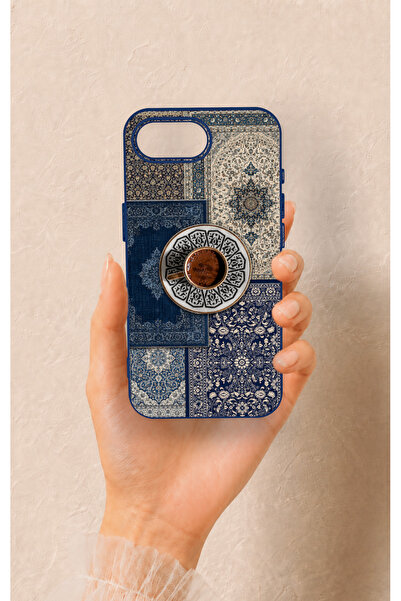 Vip Case iPhone 16E Uyumlu Türk Kahvesi ve Kilim Desenli Silikon Kılıf