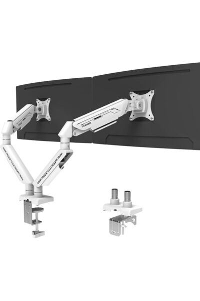 FYDEAMER Dual Monitor Arm for 17-35 inch Monitor up to 11kg, Adjustable Gas S...