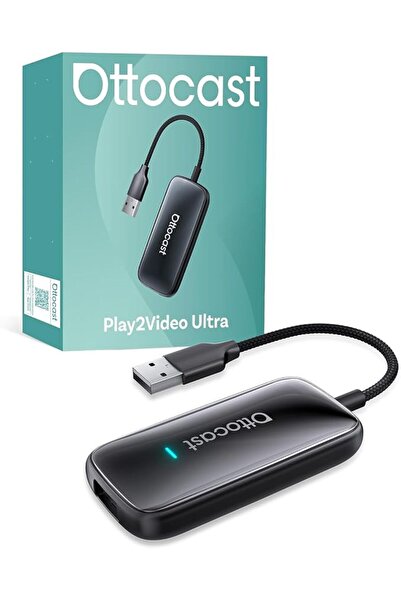 Ottocast محول Play2Video Ultra 2026 اللاسلكي لـ CarPlay للسيارة، صندوق ذكي لل...