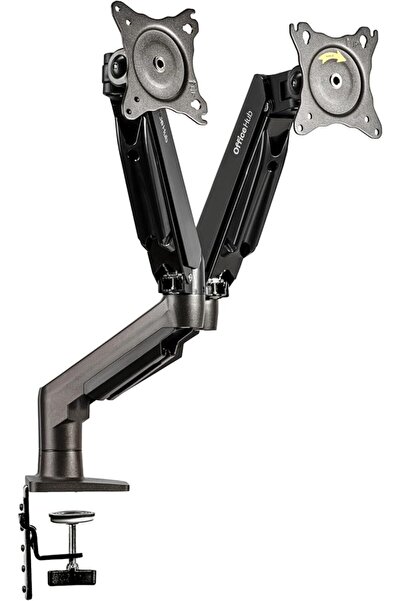 OfficeSeat OFFICEHUB Dual Monitor Desk Mount Stand for Two Screens Full Motio...