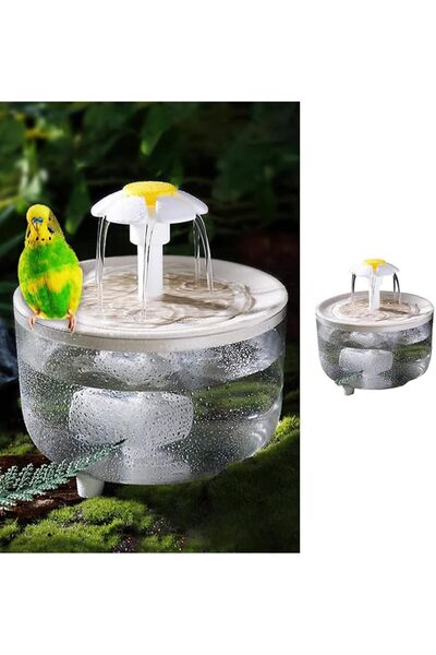 KASTWAVE Small Bird Bath Fountain with Filtered Circulating Water,Easy-Clean ...