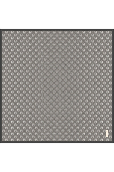 Pierre Cardin Light Gray 90X90 Silk Crepe Satin Scarf