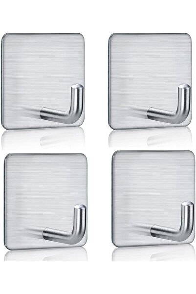 ASKIND 4 Packs Adhesive Towel Hooks, Extra Sticky Door Coat Hanger 15LB (Max)...