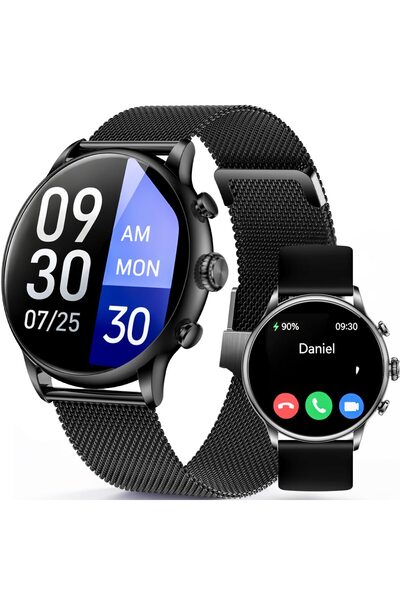 Harmoniq Έξυπνο ρολόι, στρογγυλή οθόνη AMOLED 1.43 ιντσών, κλήσεις Bluetooth,...