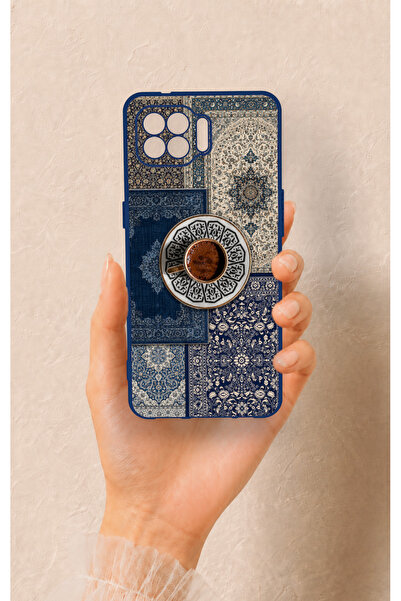 Vip Case Oppo Reno 4 Lite Uyumlu Türk Kahvesi ve Kilim Desenli Silikon Kılıf