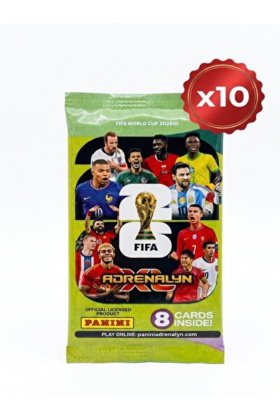 Panini FIFA World Cup 2026 Adrenalyn XL 10 Kart Paketi (80 Kart)