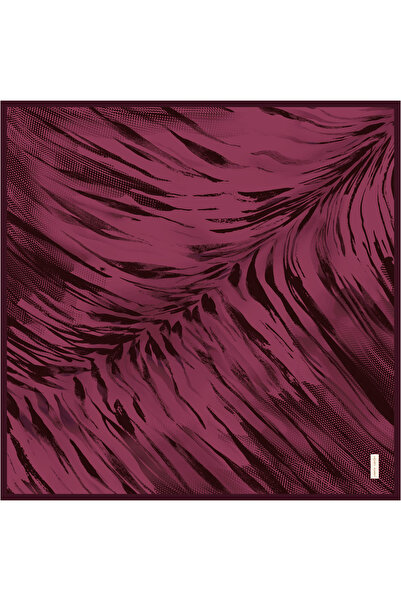 Pierre Cardin Burgundy 90X90 Silk Crepe Satin Scarf