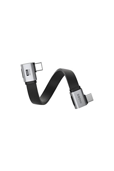 Hagibis كابل USB4 على شكل حرف L بطول 0.33 قدم، نقل بيانات بسرعة 80 جيجابت في ...