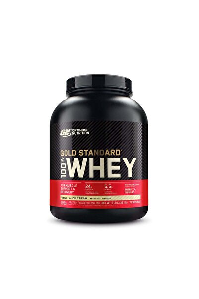 Optimum Nutrition بروتين مصل اللبن جولد ستاندرد 100% - بنكهة آيس كريم الفانيل...