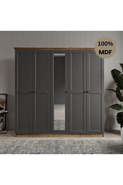 comiet Dali 5 kapılı MDF country gardırop