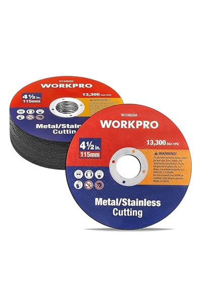 Workpro مجموعة من 20 قرص قطع معدني بقطر 115 ملم، أقراص قطع رقيقة بسمك 1.2 ملم