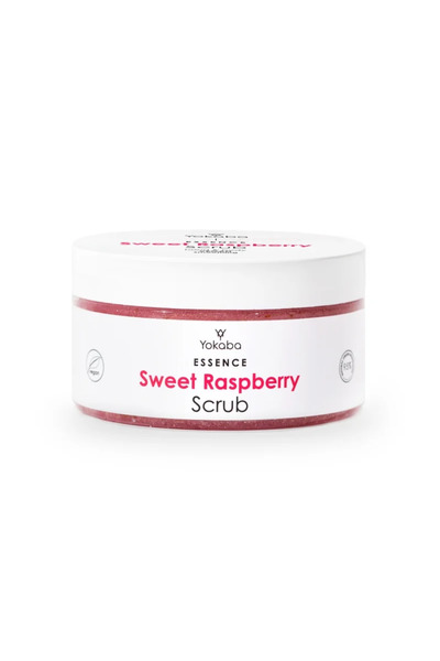 YOKABA Scrub corporal exfoliant și iluminator cu zmeură dulce, cu particule, ...